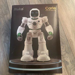 RUKO CARLE LARGE SMART APP PROGRAMMABLE VOICE APP ROBOT TOY GREEN & WHITE